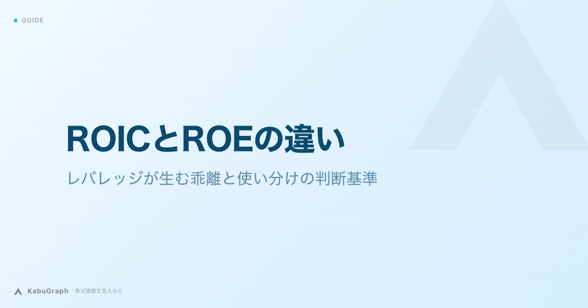ROICとROEの違い｜レバレッジが生む乖離と使い分けの判断基準