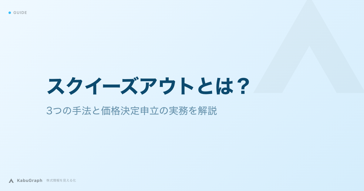 スクイーズアウトとは｜3つの手法と価格決定申立の実務を解説